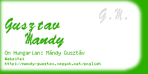 gusztav mandy business card